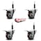 Service Caster 3'' Maroon Poly Swivel 3/4'' Expanding Stem Caster Set Total Lock Brake, 4PK SCC-EXTTL20S314-PPUB-MRN-34-4 - alternate 4